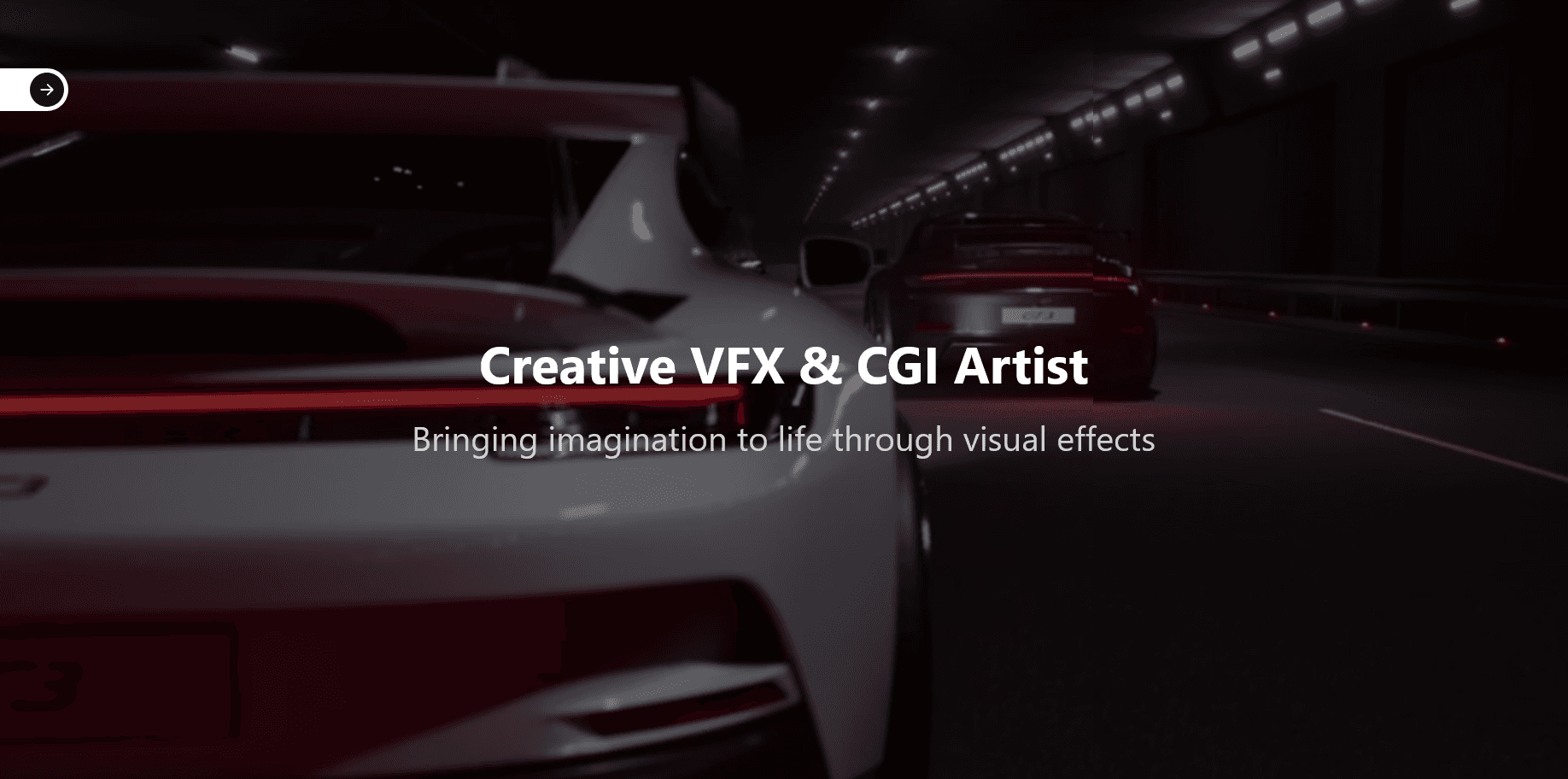 VFX artist portfolio landing page